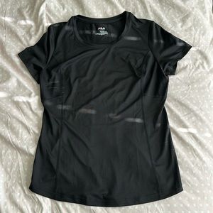 Black womens workout shirt